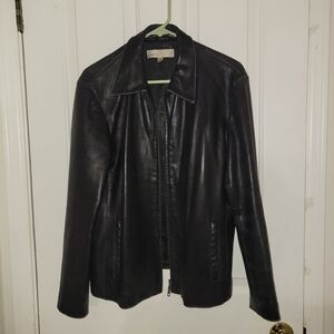 Classic Black Leather Jacket for Women